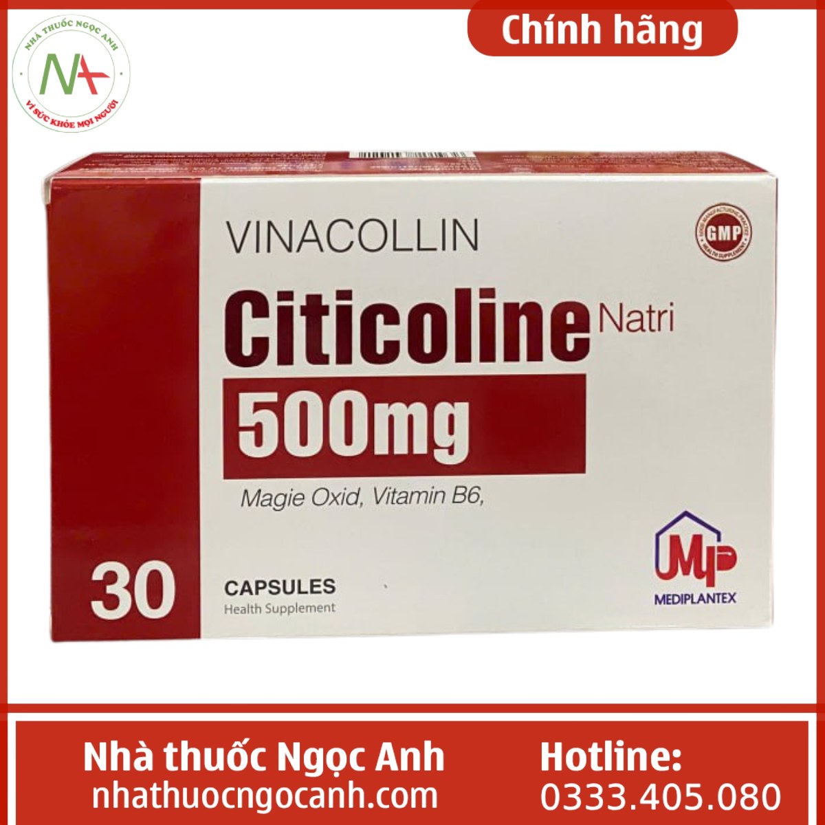 Viên uống Vinacollin Citicoline 500mg