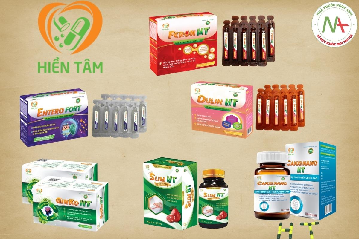 Một số sản phẩm của Dược phẩm Hiền Tâm