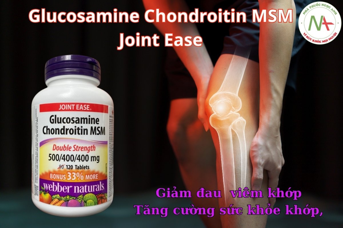 Glucosamine Chondroitin MSM Joint Ease 3 Glucosamine Chondroitin MSM Joint Ease giảm đau khớp, tăng cường sức khỏe khớp