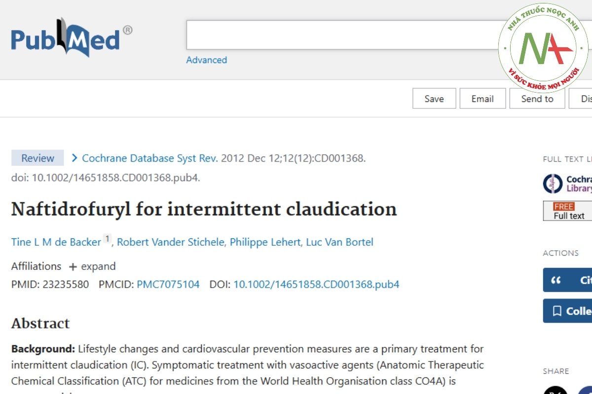 Hoạt chất Naftidrofuryl