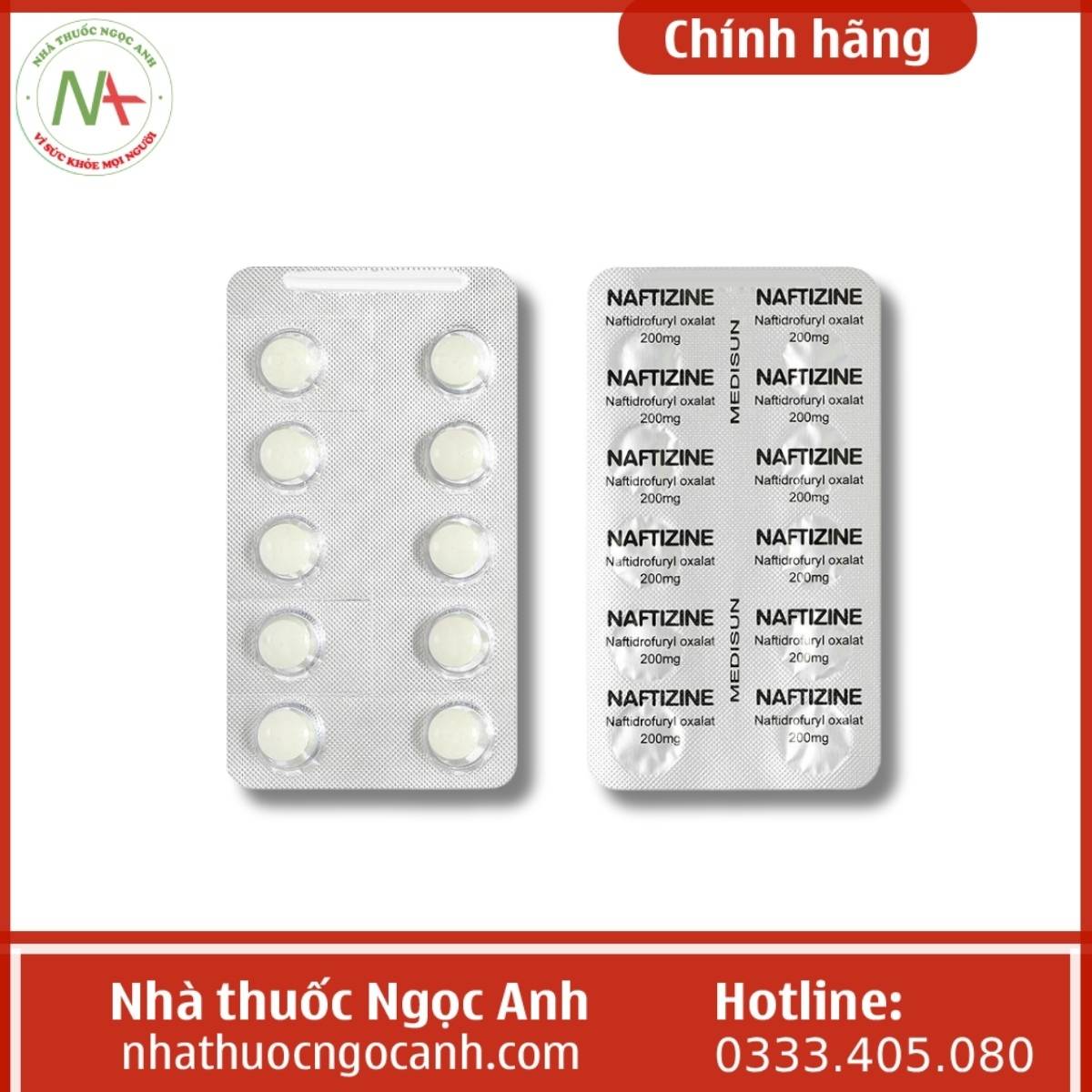 Thuốc Naftizine 200mg (Naftidrofuryl Oxalat 200mg)