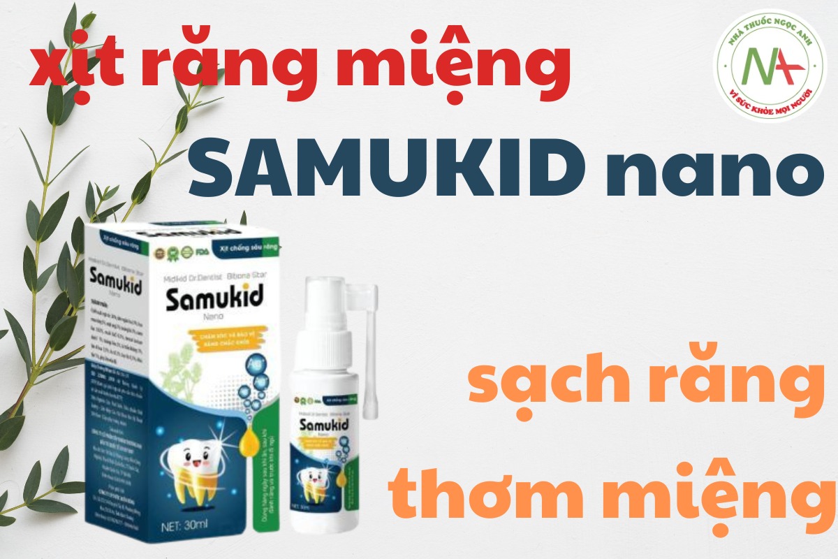 xịt Thơm Miệng Chống Sâu Răng Midikid Dr.Dentist Bibona Star Samukid Nano