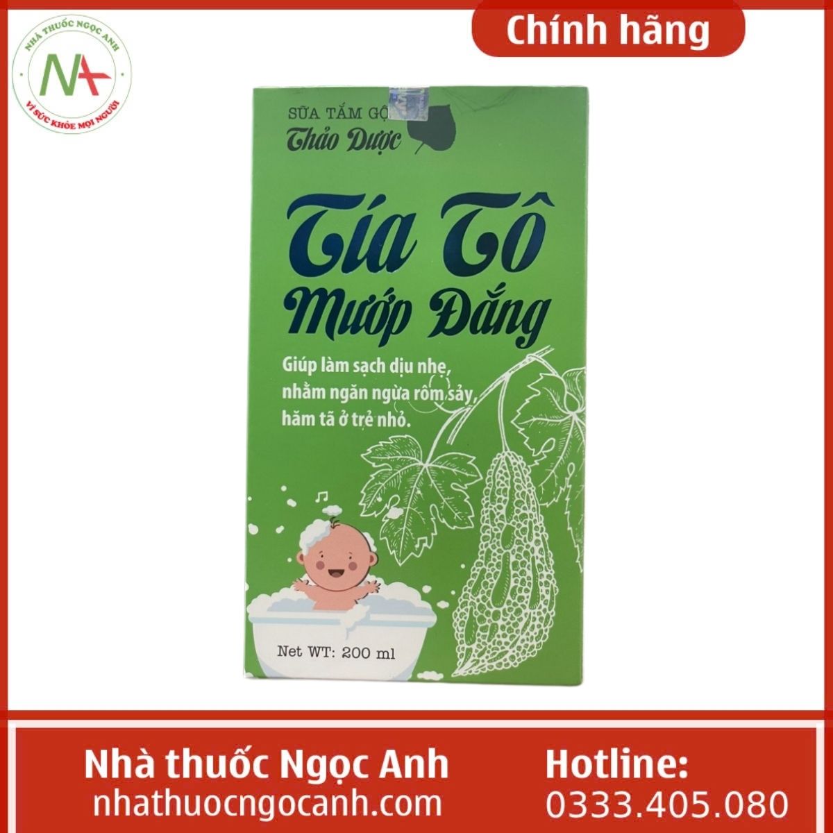 Sữa tắm gội thảo dược Tía Tô Mướp Đắng