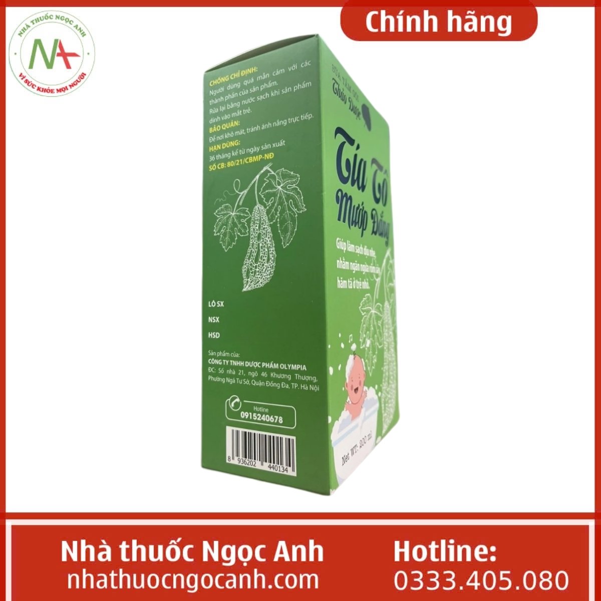 Sữa tắm gội thảo dược Tía Tô Mướp Đắng