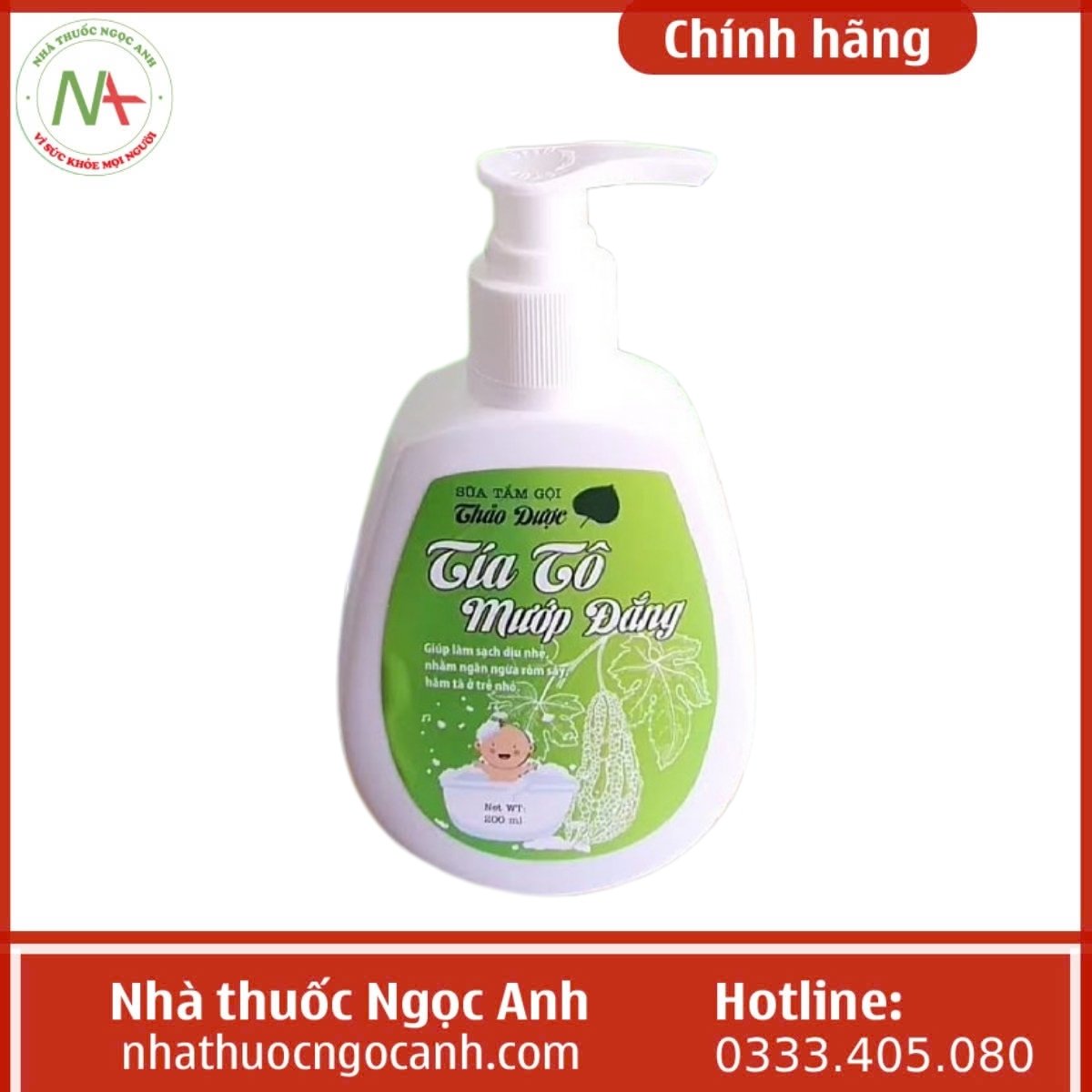 Sữa tắm gội thảo dược Tía Tô Mướp Đắng