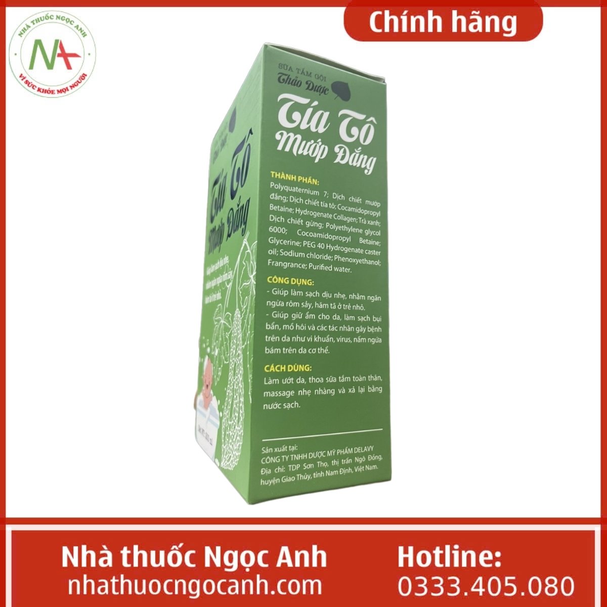 Sữa tắm gội thảo dược Tía Tô Mướp Đắng