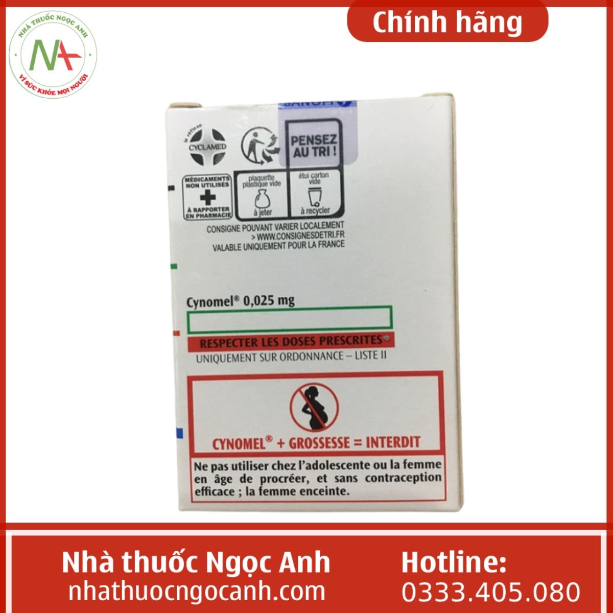 Thuốc Cynomel 0.025mg