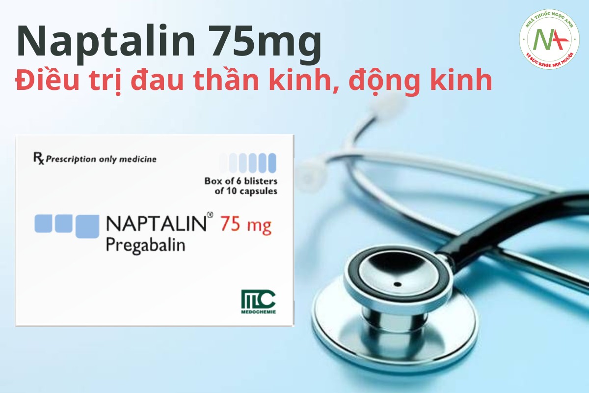Naptalin 75mg điều trị đau thần kinh, động kinh
