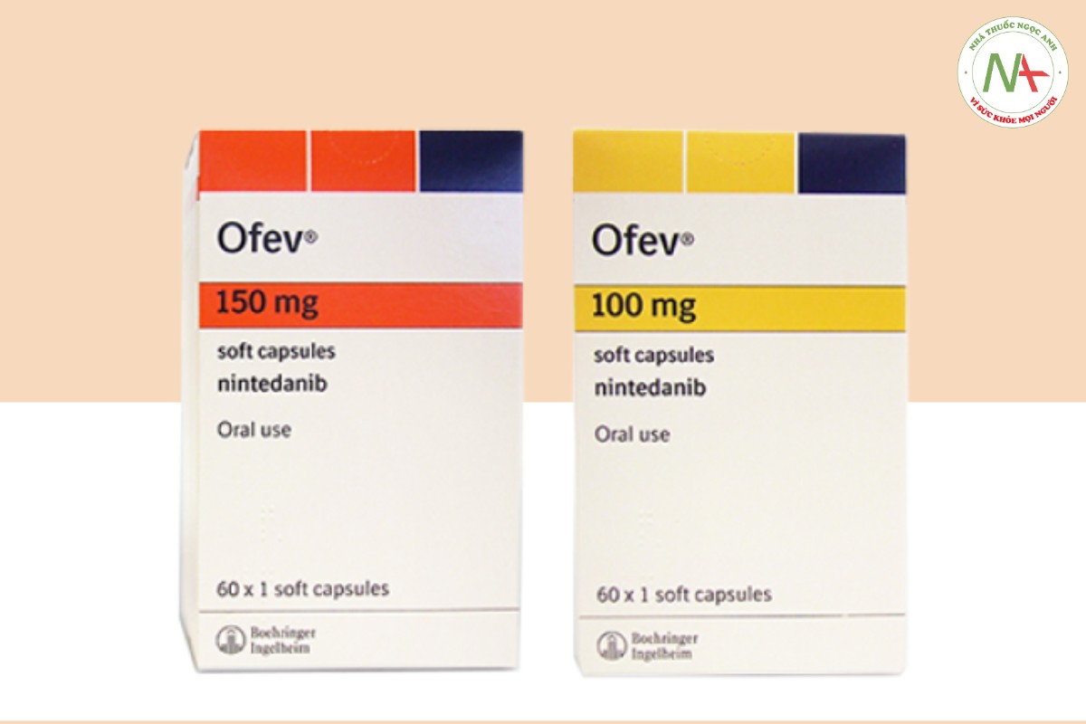 Ninetanib được bào chế thành các viên uống với hàm lượng 100mg, 150mg.