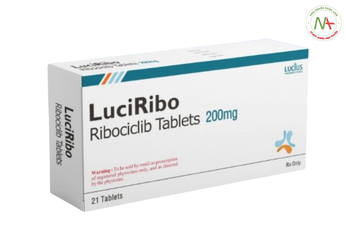 Viên nén bao phim chứa 200mg ribociclib.