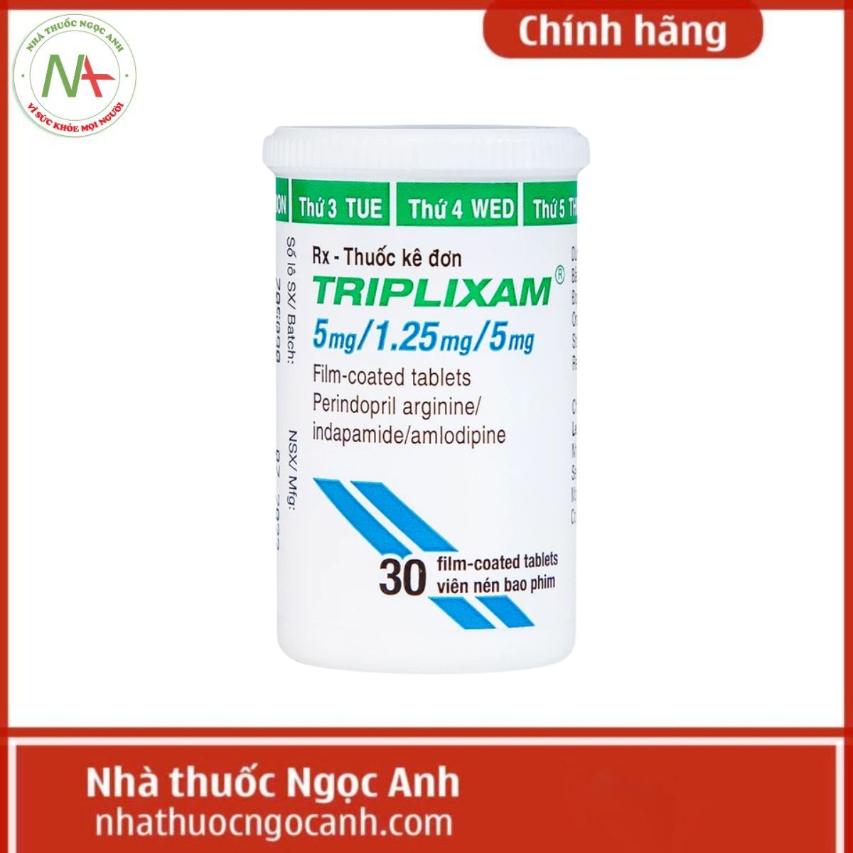 TRIPLIXAM 5mg/2.5mg/5mg