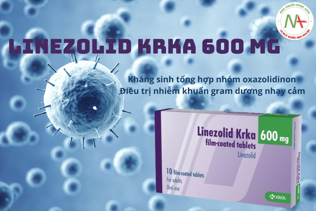 Linezolid Krka 600mg 3 Thuốc Linezolid Krka 600mg