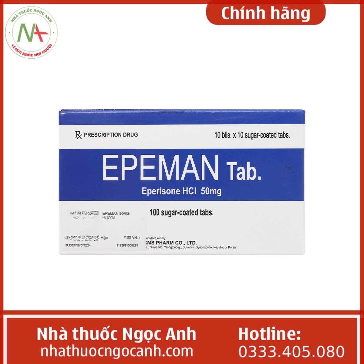 Thuốc Epeman Tab. 50mg