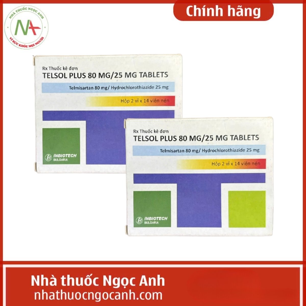 Thuốc Telsol Plus 80mg/25mg Tablets