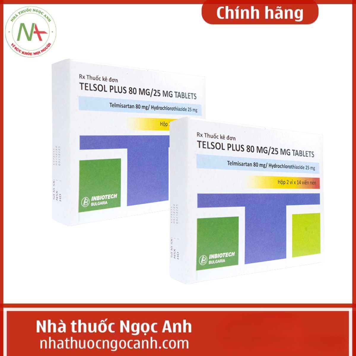 Thuốc Telsol Plus 80mg/25mg Tablets