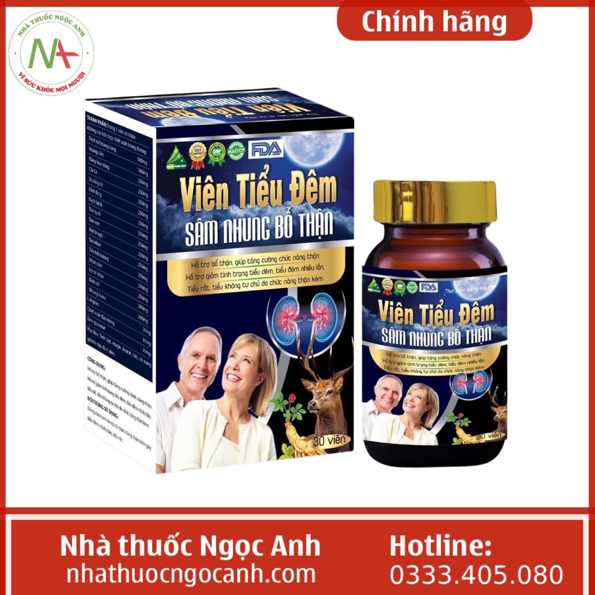 Viên tiểu đêm Sâm Nhung Bổ Thận