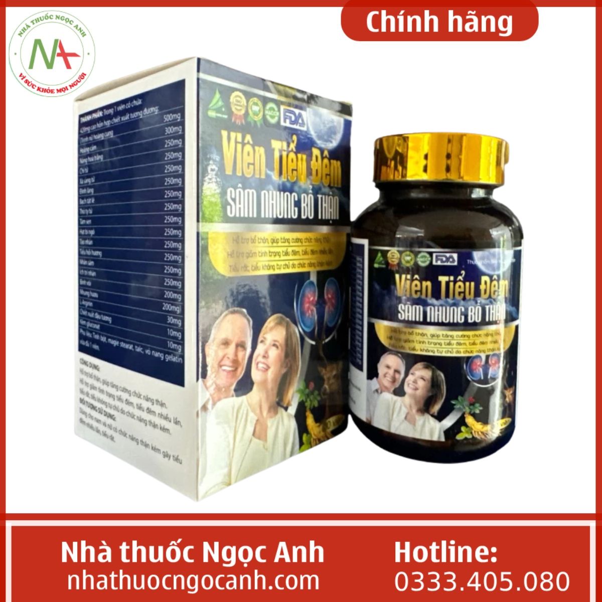 Viên tiểu đêm Sâm Nhung Bổ Thận