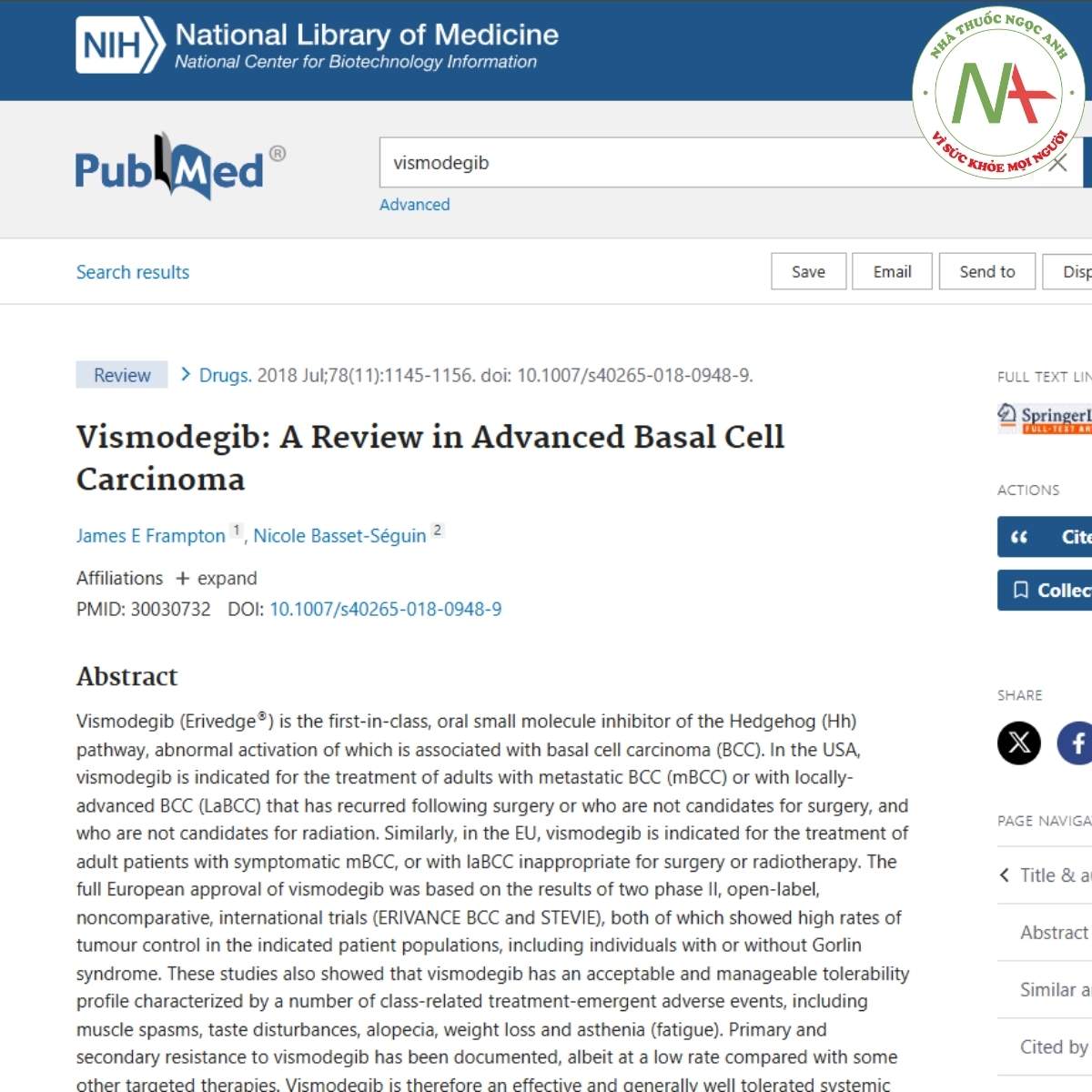 Vismodegib: A Review in Advanced Basal Cell Carcinoma