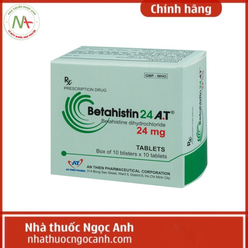 Thuốc Betahistin 24 A.T (Betahistine) là thuốc gì, có tác dụng gì?