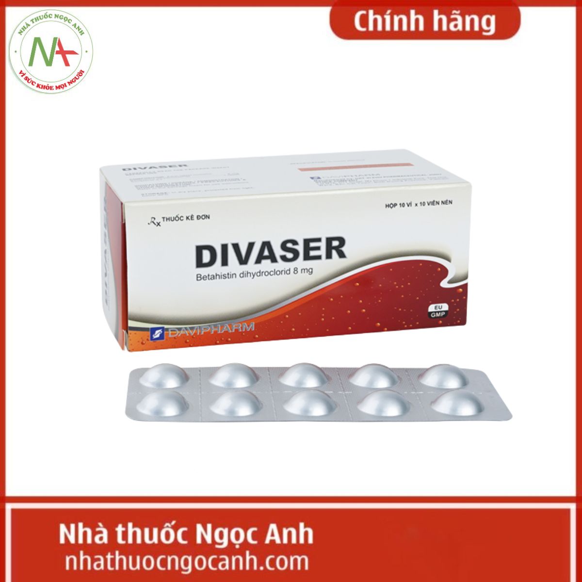 Thuốc Divaser 8mg (Betahistine) là thuốc gì, có tác dụng gì?