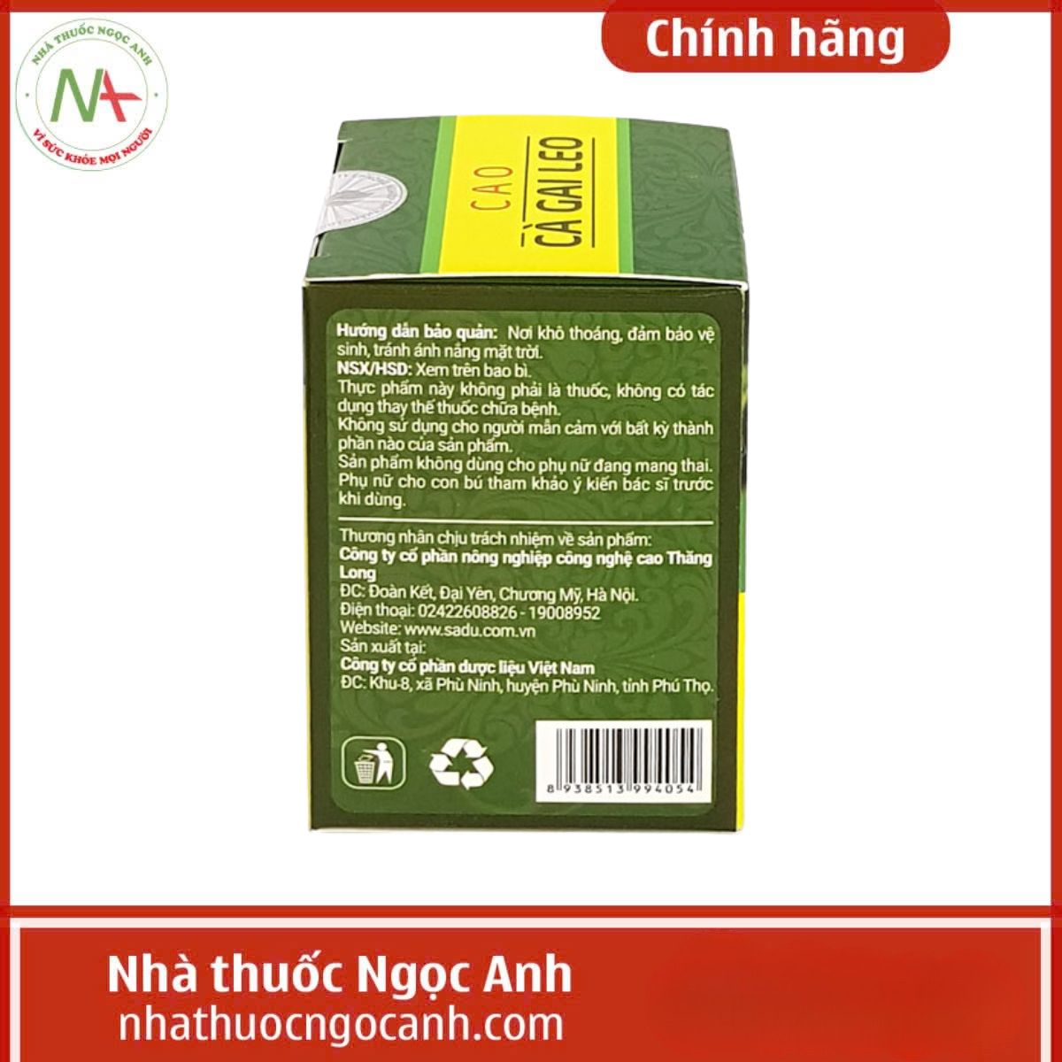 Cao cà gai leo Sadu