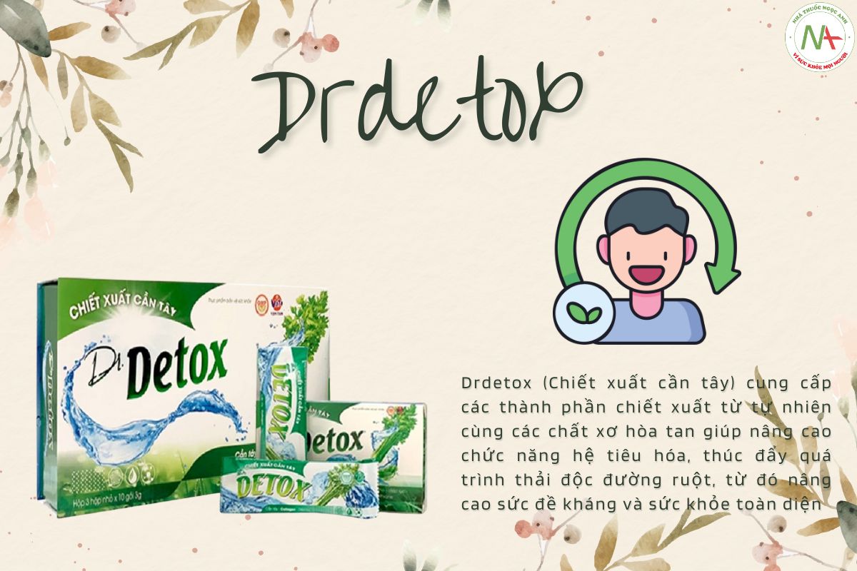 Drdetox (Chiết xuất cần tây) 3 Drdetox hỗ trợ chức năng hệ tiêu hóa