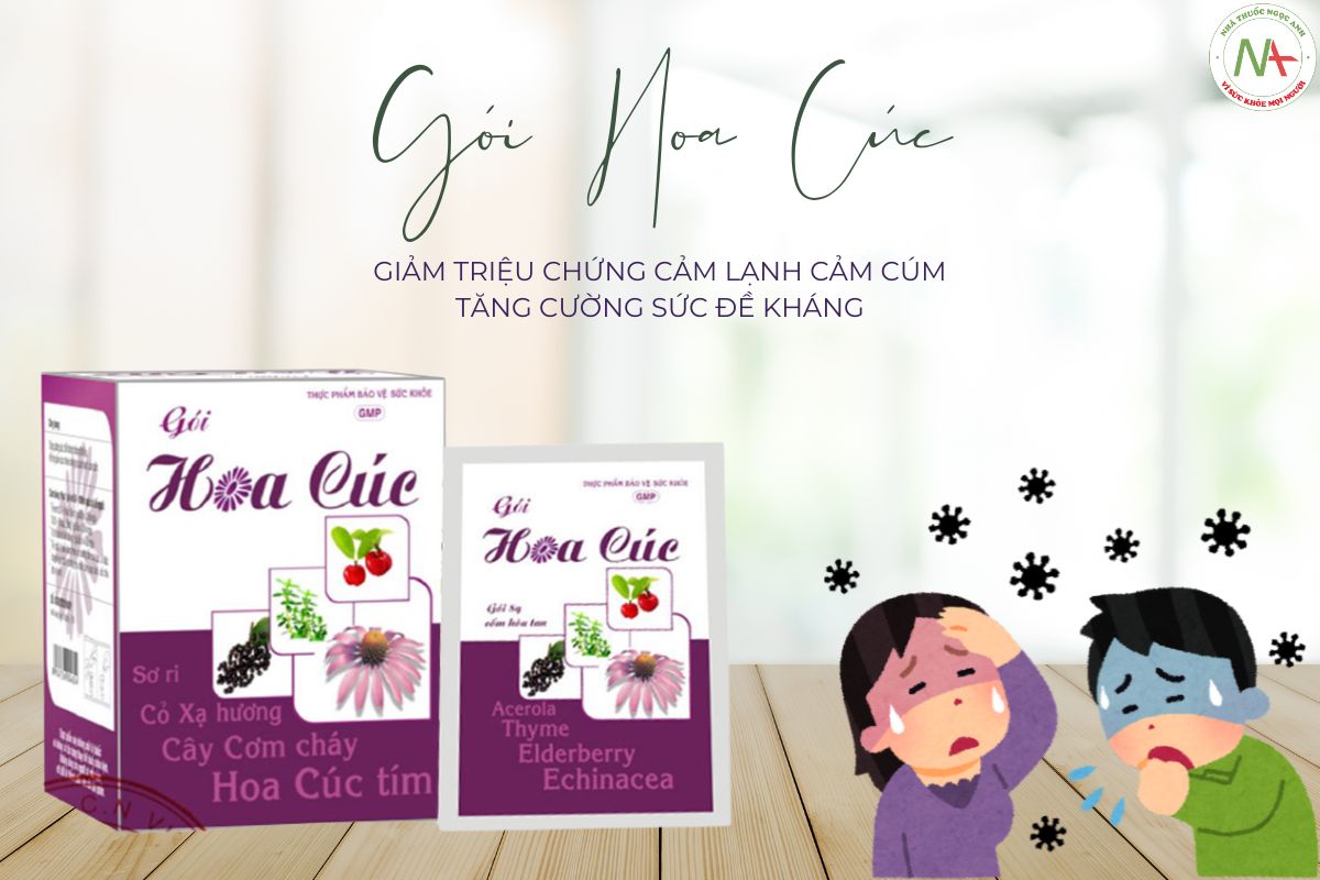 Gói Hoa Cúc 3 Gói Hoa Cúc giảm triệu chứng cảm lạnh, cảm cúm