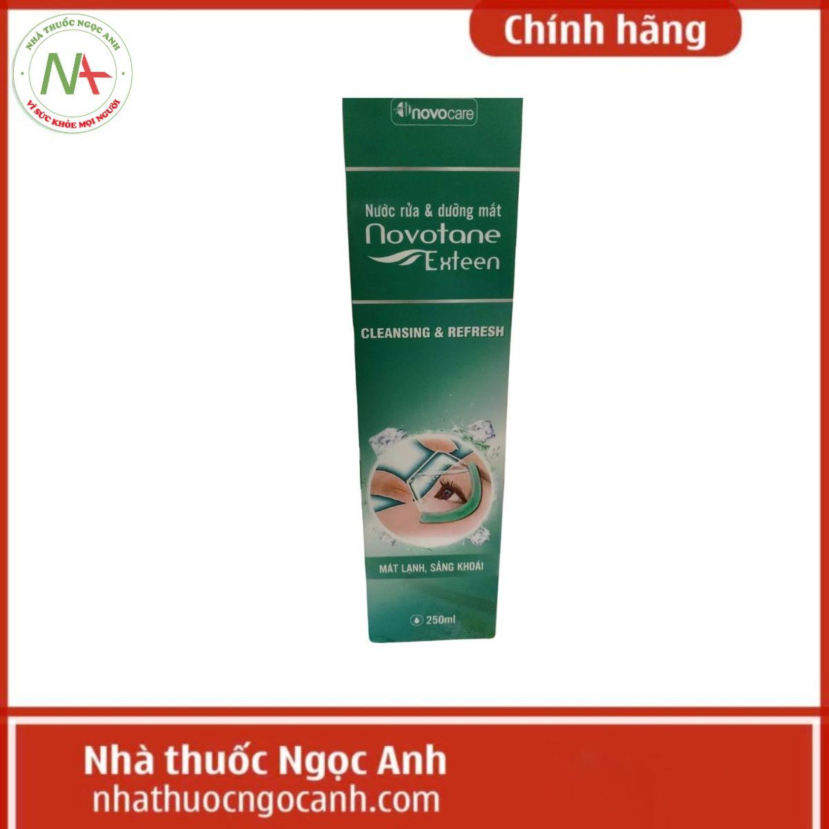 Nước Rửa & Dưỡng Mắt Novotane Exteen Cleansing & Refresh (Màu Xanh)