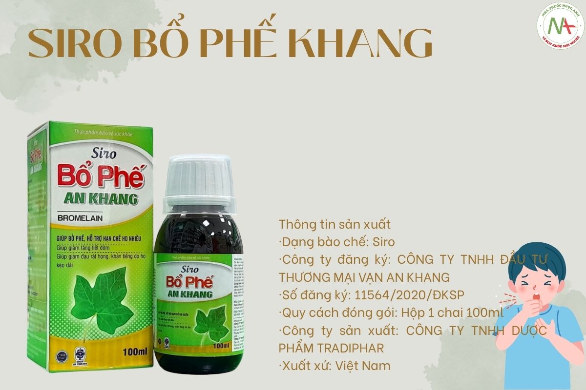Thông tin sản phẩm Siro Bổ Phế Khang