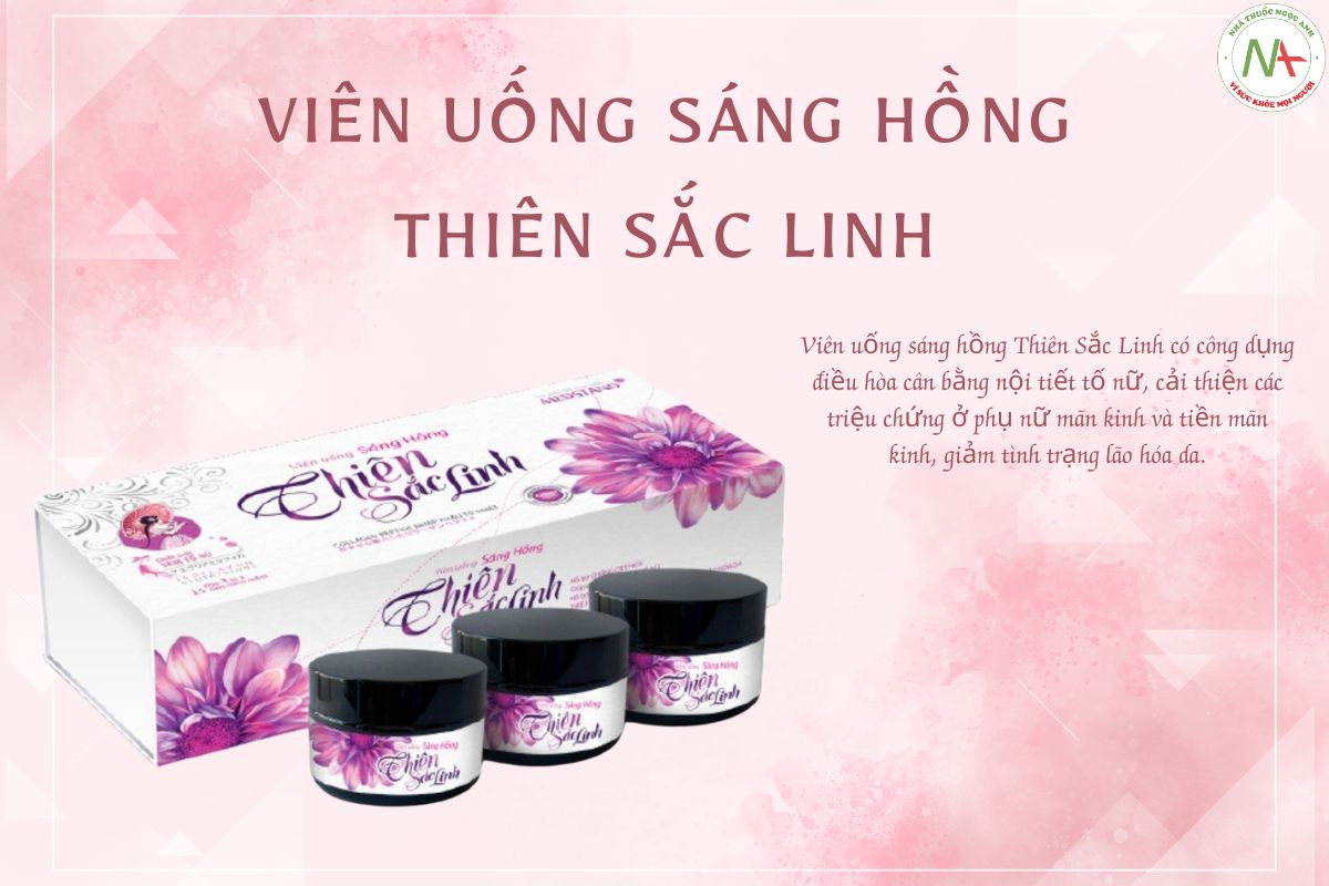 Viên uống sáng hồng Thiên Sắc Linh hỗ trợ điều hòa nội tiết tố nữ