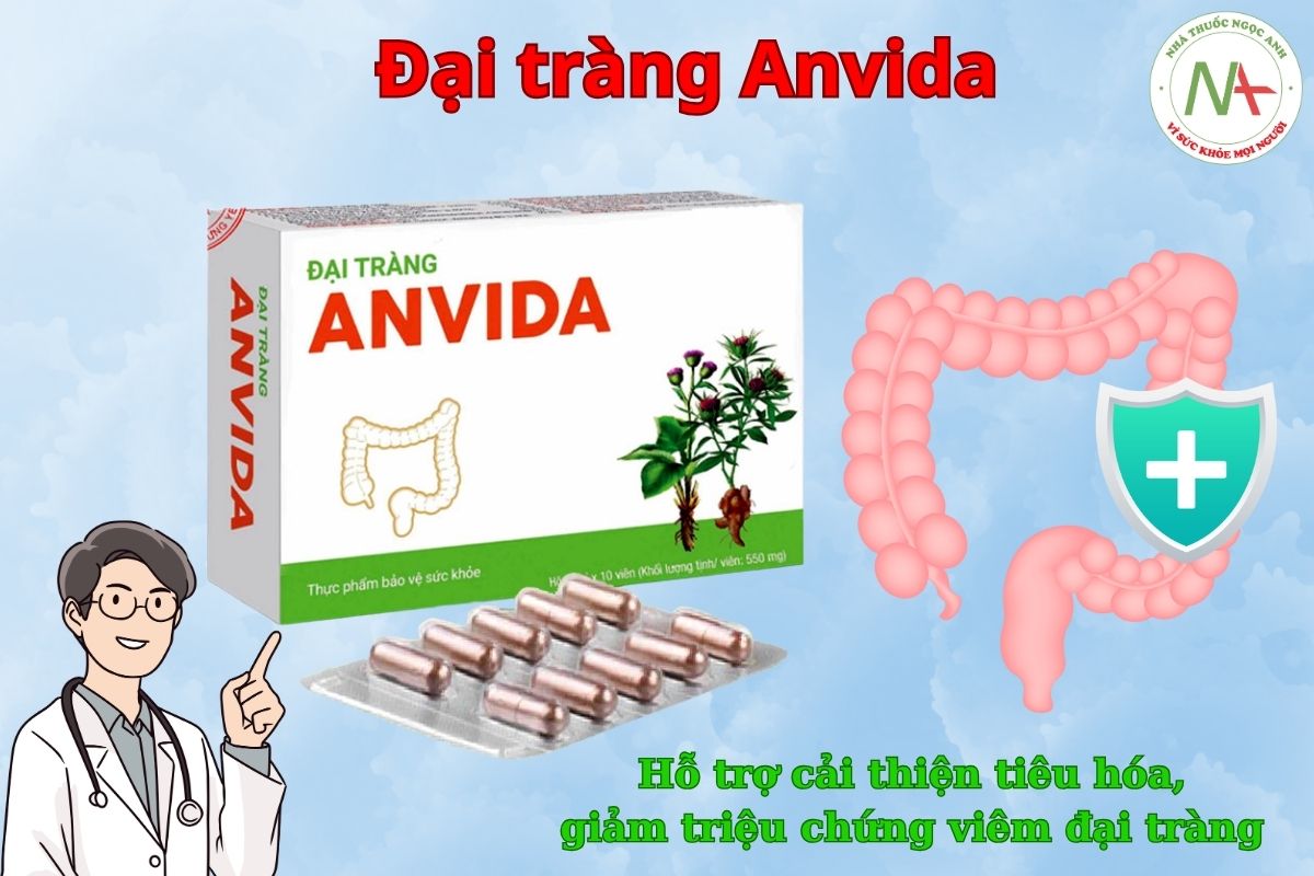 Đại tràng Anvida hỗ trợ cải thiện tiêu hóa, giảm triệu chứng viêm đại tràng
