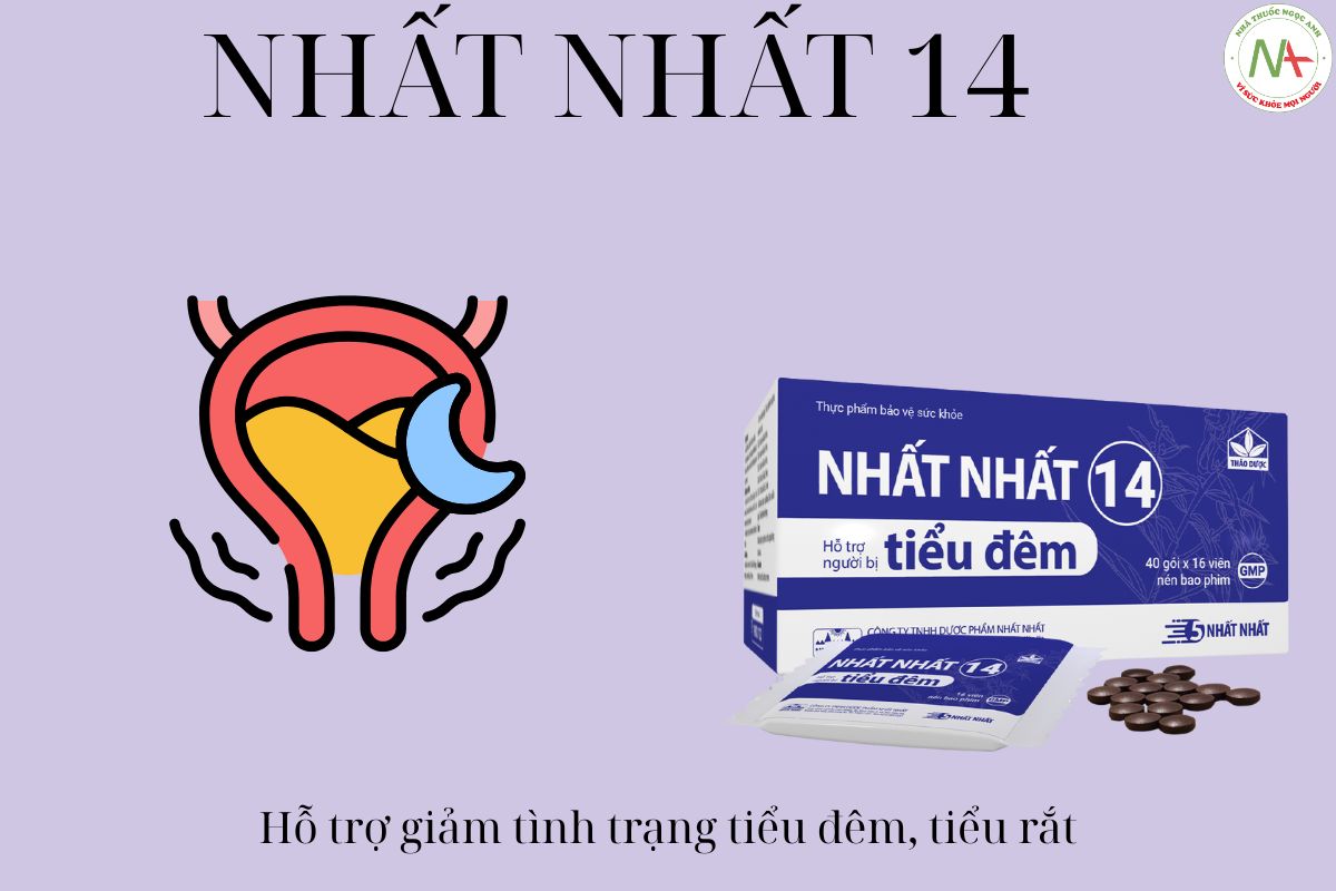 Nhất Nhất 14 hỗ trợ làm giảm tình trạng tiểu đêm, tiểu không tự chủ