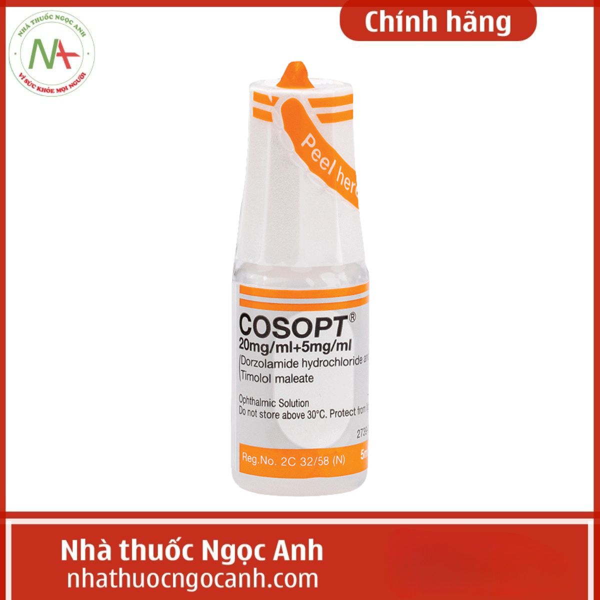 Cosopt 20mg/ml+5mg/ml