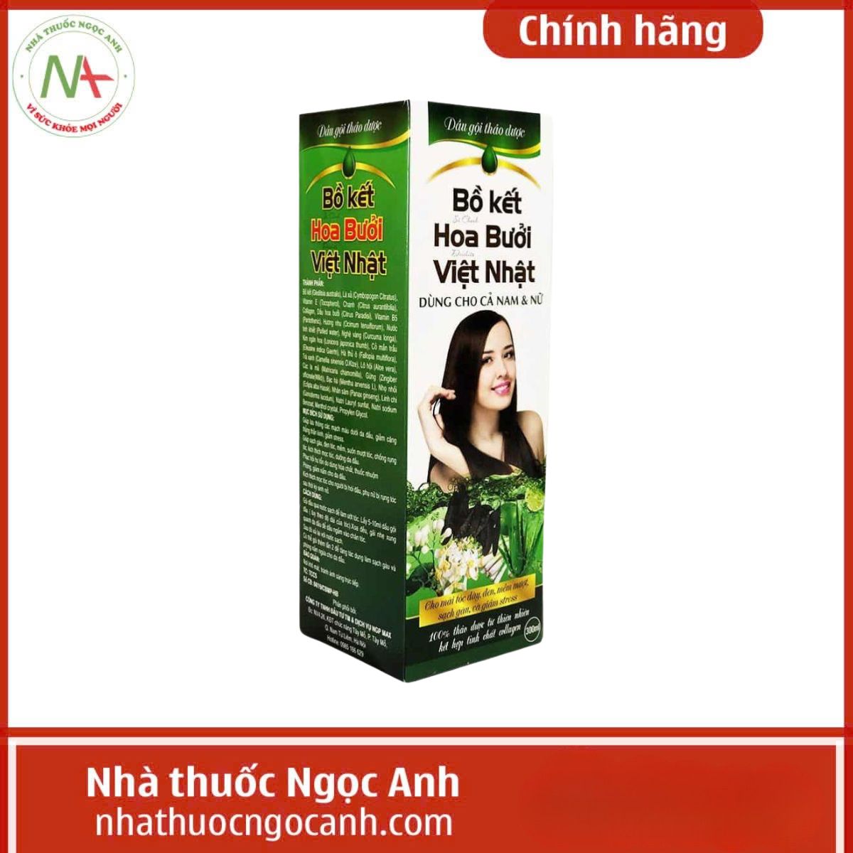 Dầu gội thảo dược Bồ Kết Hoa Bưởi Việt Nhật