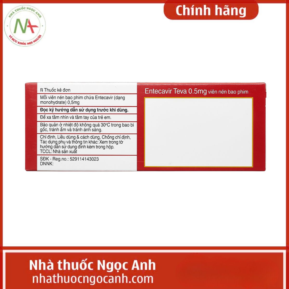 Entecavir Teva 0.5mg