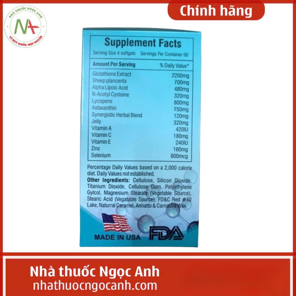 Glutathione 2200mg Extract