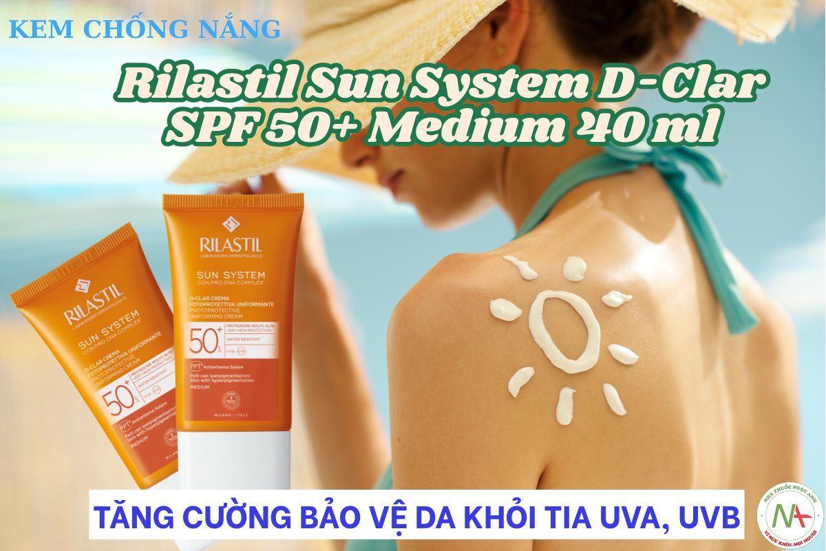 Kem chống nắng Rilastil Sun System D-Clar SPF 50+ Medium 40 ml có hiệu quả không?