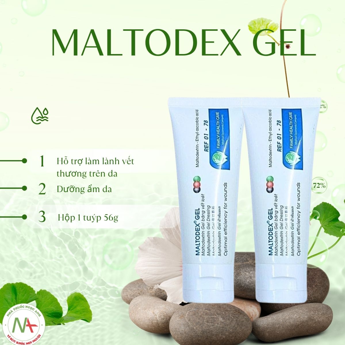 Maltodex Gel 3 Maltodex Gel hỗ trợ làm lành vết thương