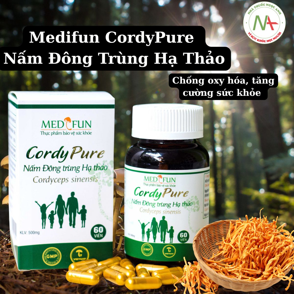 Medifun CordyPure Nấm Đông Trùng Hạ Thảo 3 Medifun CordyPure Nấm Đông Trùng Hạ Thảo