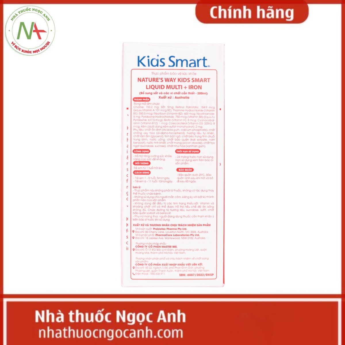 Nature’s Way Kids Smart Liquid Multi + Iron