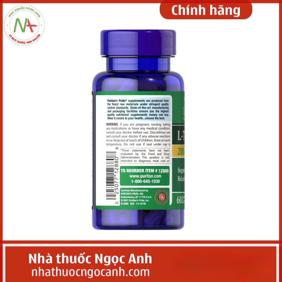 Puritan's Pride L-Theanine 200mg