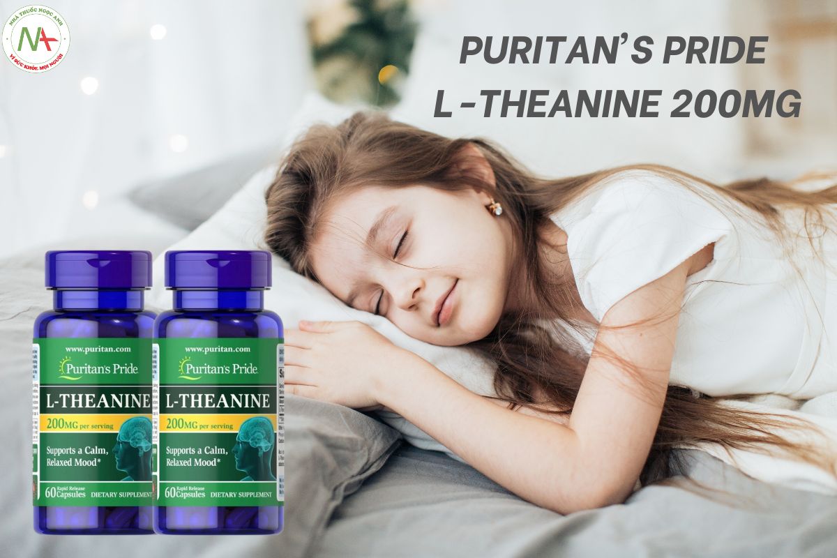 Puritan's Pride L-Theanine 200mg cải thiện chất lượng giấc ngủ