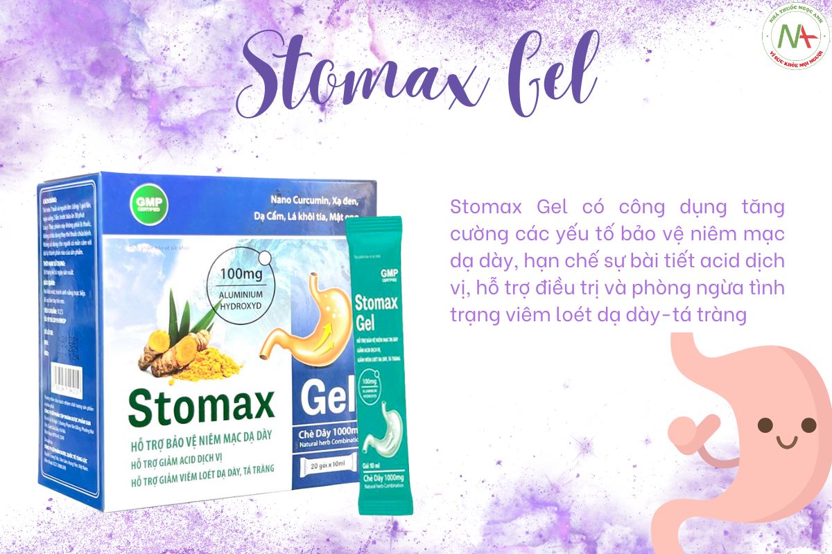 Stomax Gel hỗ trợ cải thiện viêm loét dạ dày-tá tràng