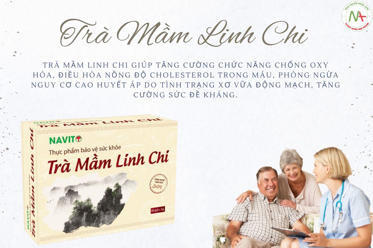 Trà Mầm Linh Chi 3 Trà Mầm Linh Chi hỗ trợ nâng cao sức đề kháng