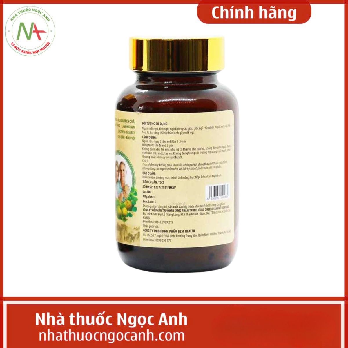 Viên ngủ ngon Dưỡng Tâm An Thần Neuromax Brain Thanh Tâm Ngưu Hoàn Ngọc