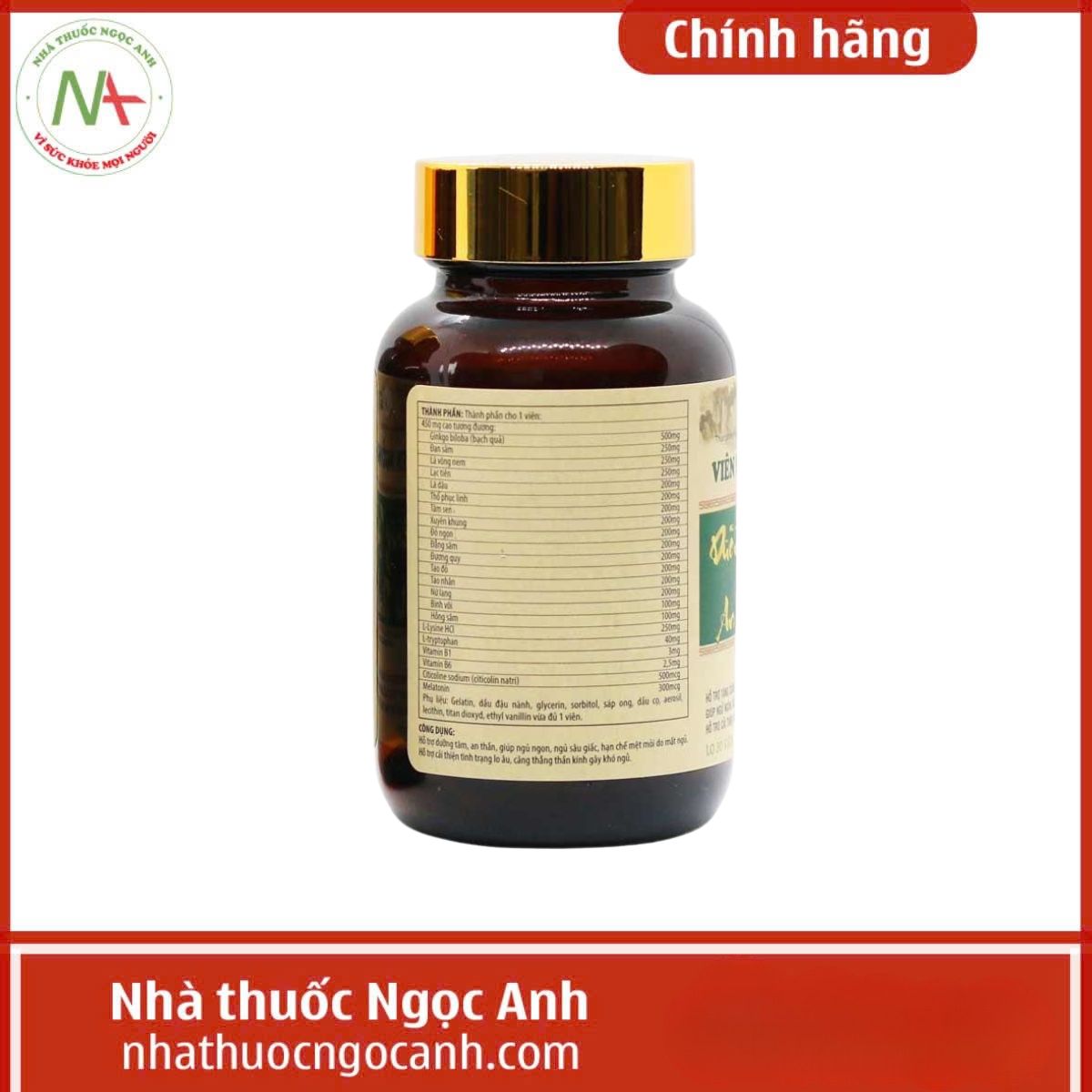 Viên ngủ ngon Dưỡng Tâm An Thần Neuromax Brain Thanh Tâm Ngưu Hoàn Ngọc