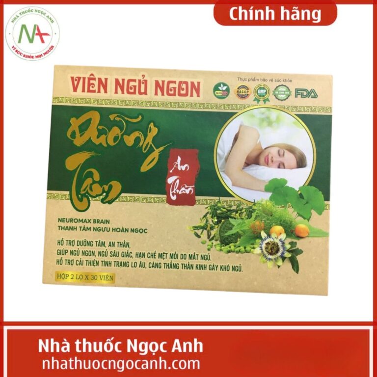 Viên ngủ ngon Dưỡng Tâm An Thần Neuromax Brain Thanh Tâm Ngưu Hoàn Ngọc