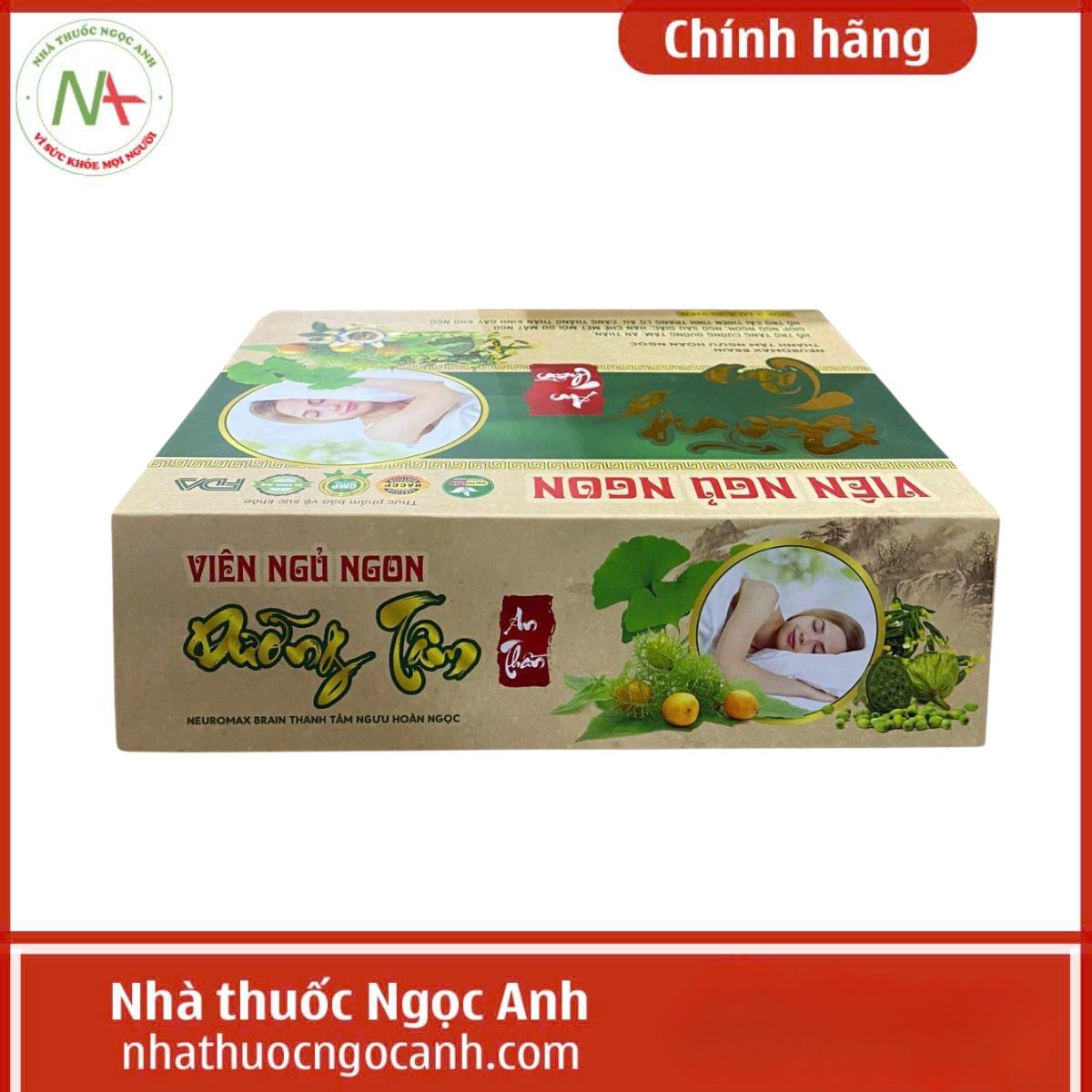 Viên ngủ ngon Dưỡng Tâm An Thần Neuromax Brain Thanh Tâm Ngưu Hoàn Ngọc