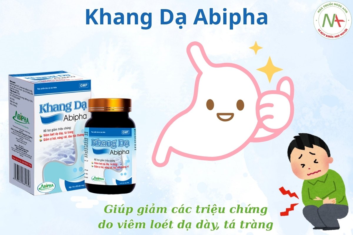 Khang Dạ Abipha 3 Khang Dạ Abipha giúp giảm các triệu chứng do viêm loét dạ dày, tá tràng