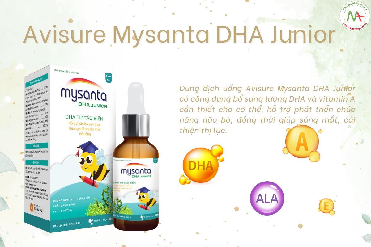 Avisure Mysanta DHA Junior giúp sáng mắt, cải thiện chức năng não bộ